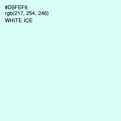 #D9FEF6 - White Ice Color Image